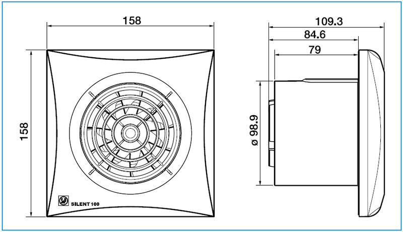 Накладной вентилятор Soler & Palau SILENT-100 CRZ GOLD (таймер)