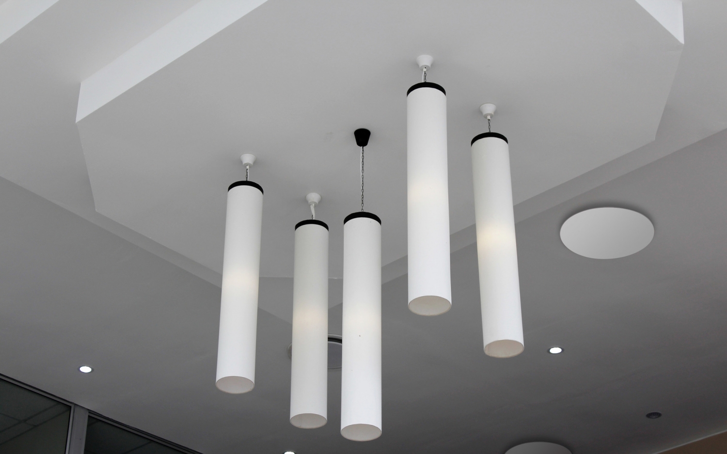 Анемостат со стеклянной внешней частью FOZA D 160 мм. Матовое стекло. Зеркальный