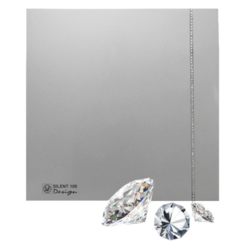 Вентилятор Soler & Palau Silent Design 100 CZ Swarovski Silver