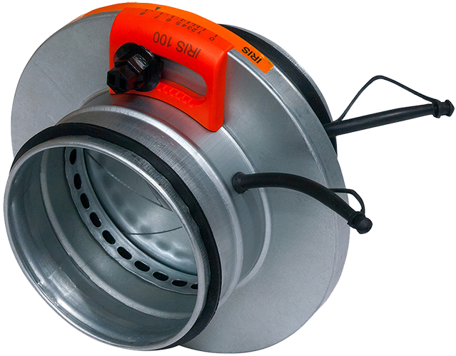 Ирисовый клапан Airone IRIS 315 для измерения и регулировки потока воздуха в вентиляционных каналах