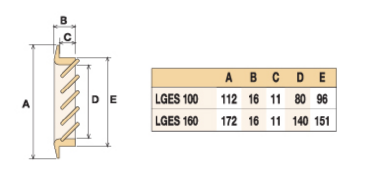 Деревянная решетка, дуб 100/100