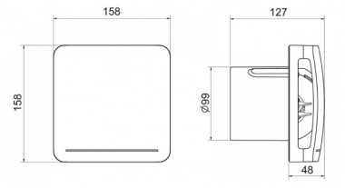 Накладной вентилятор Soler & Palau ECOAIR 100 DLC Ecowatt (Таймер, Датчик движения)