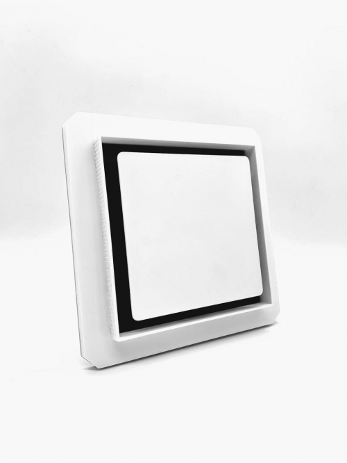 Теневой магнитный диффузор квадратный для потолков из гипсокартона 175х175/125 мм