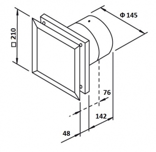 Накладной вентилятор Helios MiniVent M1/150 N/C (таймер)