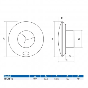 Вентилятор накладной Airflow iCON ECO 15 Anthracite