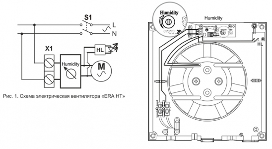 Вентилятор накладной ERA ERA 6S HT D150 с антимоскитной сеткой, датчиком влажности с таймером