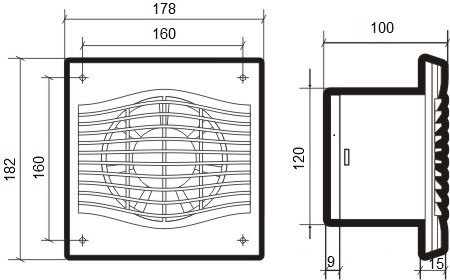 Вентилятор DiCiTi SLIM 5C