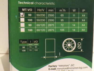 Канальный вентилятор MMotors JSC МТ-ВО 100