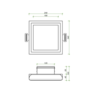Диффузор под покраску SECRET FRAME D125мм
