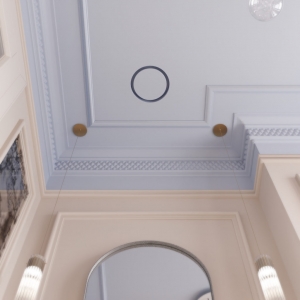 Диффузор под покраску скрытого монтажа SECRET RING 125/150 с приточно-вытяжным вентилятором