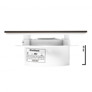 Вытяжной тонкий вентилятор SlimVent МV 100, стекло квадрат бронзовый матовый